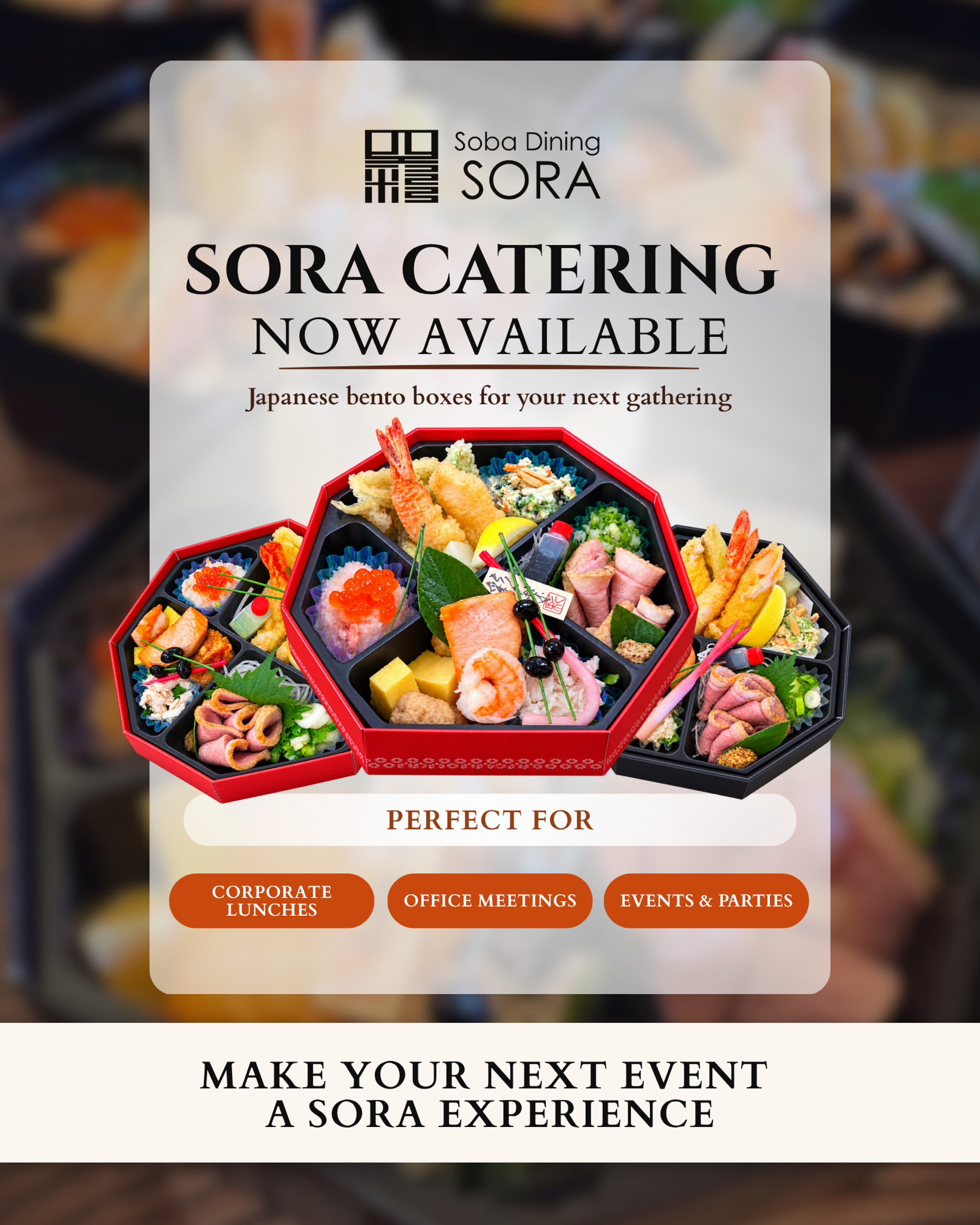 Bring authentic Japanese washoku to your event