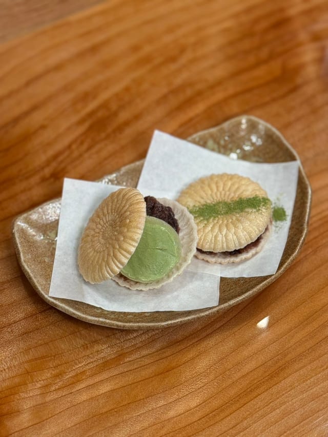 Matcha Monaka.