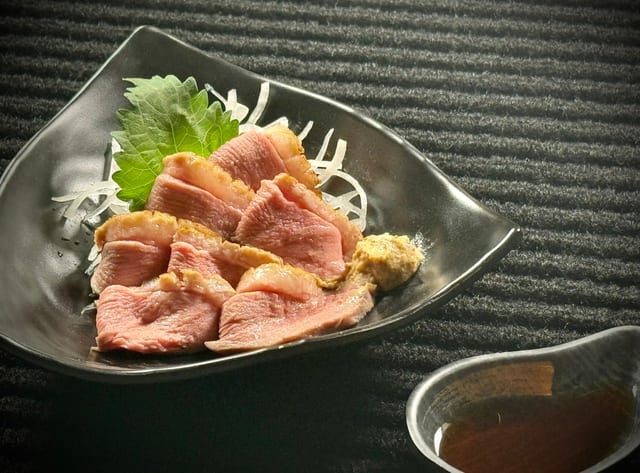 Seared Aigamo.